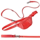 a red springer sling bag + dog leash