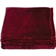 aerial view a burgundy micro - mink touch blanket, image 1 of 2