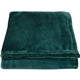aerial view a forest green micro - mink touch blanket, image 1 of 2