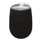 aerial view a black halcyon(r) 12 oz stainless steel wine glass with acrylic lid, laser, premium, image 1 of 2
