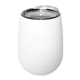 aerial view a white halcyon(r) 12 oz stainless steel wine glass with acrylic lid, laser, premium, image 1 of 2