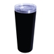 aerial view a black 22 oz memphis tumbler with slide lid, full color digital, image 1 of 2