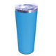 aerial view a blue 22 oz memphis tumbler with slide lid, full color digital, image 1 of 2