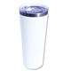 aerial view a white 22 oz memphis tumbler with slide lid, full color digital, image 1 of 2