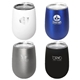a group of halcyon(r) 12 oz stainless steel wine glass with acrylic lid, laser, standard