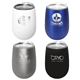 a group of halcyon(r) 12 oz stainless steel wine glass with acrylic lid, laser, premium