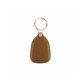 a gold sleek teardrop metal key tag