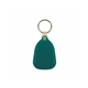 a teal sleek teardrop metal key tag