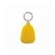 a yellow sleek teardrop metal key tag