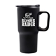 a matte black the major - 18 oz stainless steel auto tumbler with plastic handle