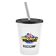 a white cup & black lid & frost straw 16 oz stadium tumbler cup with lid straw - digital