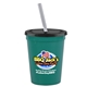 a teal cup & black lid & frost straw 16 oz stadium tumbler cup with lid straw - digital