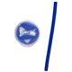 a royal blue silicone straw w / case