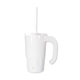 aerial view a white beer stein & white straw 20 oz stackable beer stein / straw / lid set, image 1 of 2