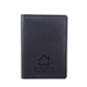 aerial view a black bugatti leather passport holder, image 1 of 3