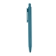aerial view a teal recycled plastic milk carton ballpoint pen, image 1 of 2