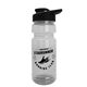 a black lid & clear bottle the trainer - 24 oz transparent water bottle with drink - thru lid
