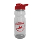 a red lid & clear bottle the trainer - 24 oz transparent water bottle with drink - thru lid