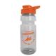 a orange lid & clear bottle the trainer - 24 oz transparent water bottle with drink - thru lid