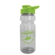 a lime green lid & clear bottle the trainer - 24 oz transparent water bottle with drink - thru lid