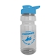 a cyan lid & clear bottle the trainer - 24 oz transparent water bottle with drink - thru lid