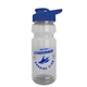 a royal blue lid & clear bottle the trainer - 24 oz transparent water bottle with drink - thru lid