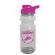 a pink lid & clear bottle the trainer - 24 oz transparent water bottle with drink - thru lid