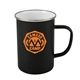 aerial view a matte black 20 oz speckle - it(tm) enamel camping mug, image 1 of 4