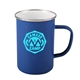 aerial view a matte blue 20 oz speckle - it(tm) enamel camping mug, image 1 of 4