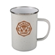 aerial view a matte white 20 oz speckle - it(tm) enamel camping mug, image 1 of 4