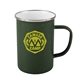 aerial view a matte dark green 20 oz speckle - it(tm) enamel camping mug, image 1 of 4