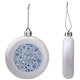 a pearl shatter resistant flat round ornament