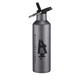 aerial view a gray 20 oz double wall stainless steel bottle with leakproof spout, straw and carry handle, image 1 of 4
