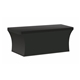 a black pms c 8- ft. stretch table cover front print only (with stock fabric color)