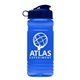 aerial view a transparent blue bottle & reflexblue lid groove 20 oz tritan(tm) sports bottle with flip lid, image 1 of 2