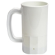 a white 14 oz single wall stein beer mug