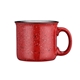 aerial view a red big sur 15 oz ceramic speckled campfire mug, image 1 of 2