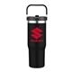 aerial view a black tahoe 30 oz vacuum tumbler, image 1 of 2