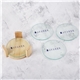 a group of round glass coasters 5 piece set with wood stand