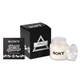 a black aromatherapy candle jar with glass lid in soft touch gift box