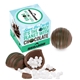 a custom hot chocolate bomb with green drizzle