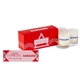 a red three pack scented wax candles