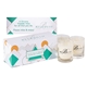 a white three pack scented wax candles