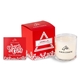 aerial view a group of 7 oz glass jar candle in soft touch gift box, image 1 of 2