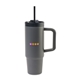aerial view a dark grey adrian travel tumbler with straw - 30 oz, image 1 of 4