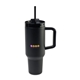 aerial view a black adrian travel tumbler with straw - 40 oz, image 1 of 4