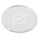 aerial view a clear round glass beverage coaster, image 1 of 2