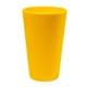 aerial view a yellow silipint(r) original straight up pint glass - 16 oz, image 1 of 3