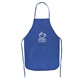 aerial view a blue 10 oz cotton apron, image 1 of 2