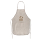 aerial view a natural 10 oz cotton apron, image 1 of 4